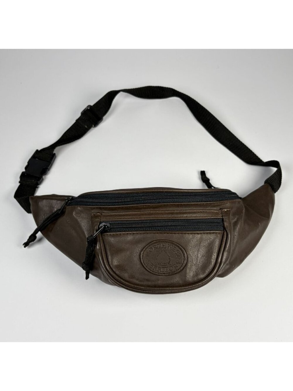Vintage Northwest Territory Brown Leather Fanny Pack Bum Bag